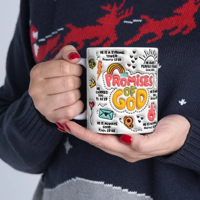 god's promises mug: retro christian coffee mug (11oz) god's promises mug: retro christian coffee mug (11oz)