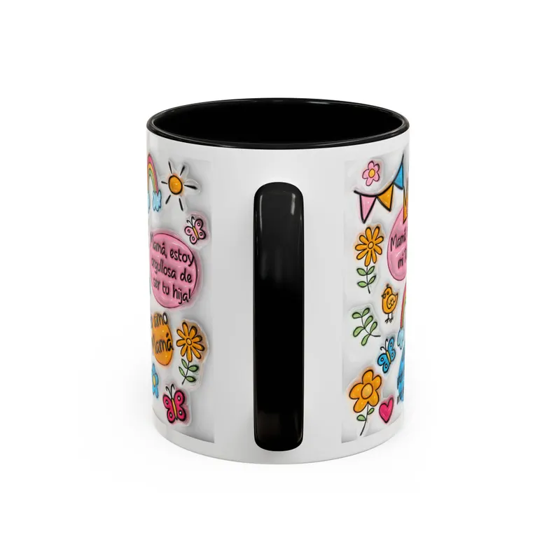 bilingual mom mug: colorful flower design, la mejor mama bilingual mom mug: colorful flower design, la mejor mama