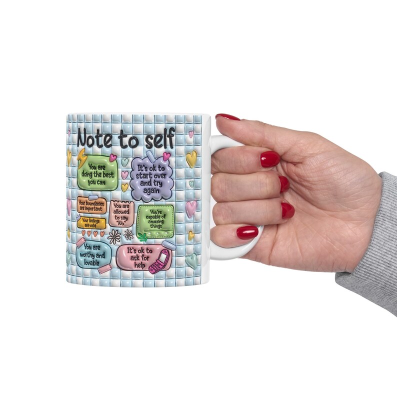 note to self mug sublimation mugs note to self ceramic mug: positive affirmations, mental health (11oz) note to self mug sublimation mugs note to self ceramic mug: positive affirmations, mental health (11oz)