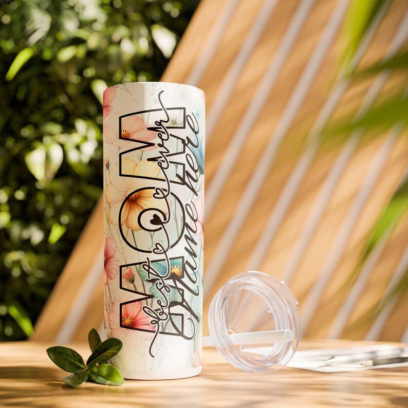 mom tumbler personalized floral mom tumbler: 20oz stainless steel drinkware mom tumbler personalized floral mom tumbler: 20oz stainless steel drinkware