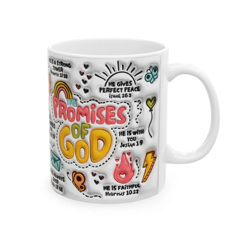 god's promises mug: retro christian coffee mug (11oz) god's promises mug: retro christian coffee mug (11oz)
