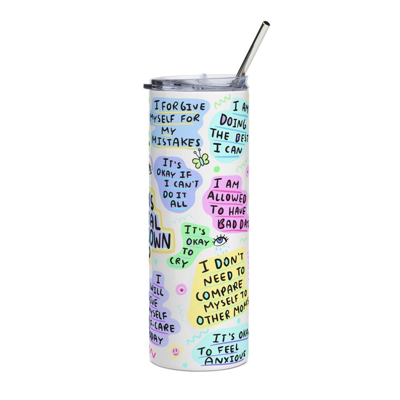 mom tumbler affirmations for mom mom's mental health tumbler: 20oz stainless steel travel mug mom tumbler affirmations for mom mom's mental health tumbler: 20oz stainless steel travel mug
