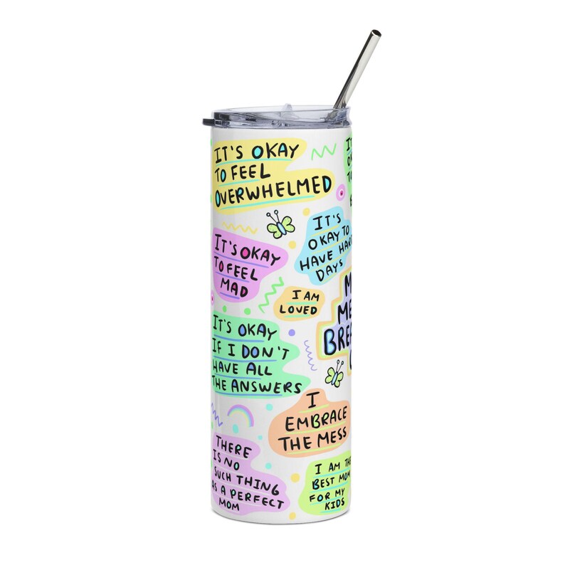 mom tumbler affirmations for mom mom's mental health tumbler: 20oz stainless steel travel mug mom tumbler affirmations for mom mom's mental health tumbler: 20oz stainless steel travel mug