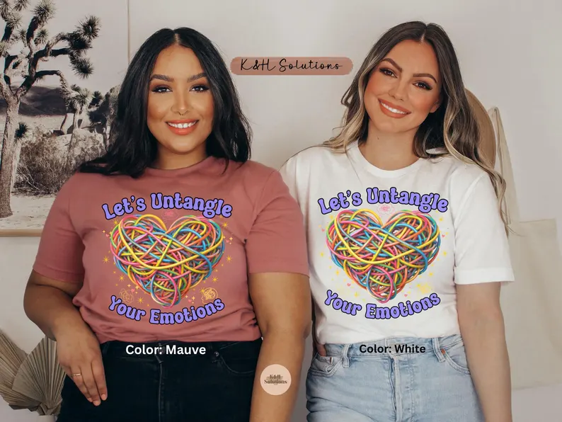 let’s untangle your emotions shirt, mental health tee, therapist, counselor, social worker shirt, self care gift let’s untangle your emotions shirt, mental health tee, therapist, counselor, social worker shirt, self care gift