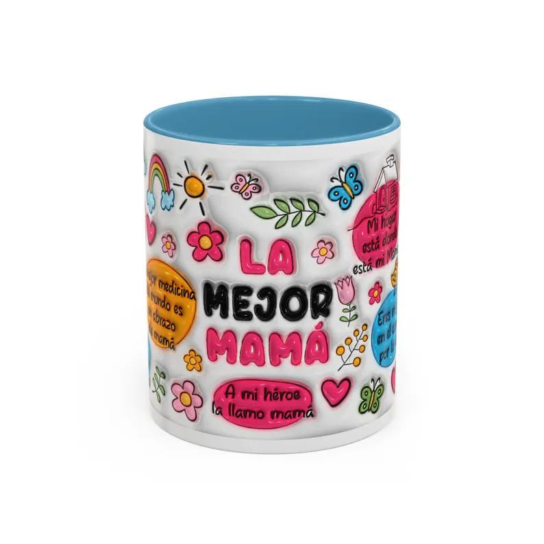 bilingual mom mug: colorful flower design, la mejor mama bilingual mom mug: colorful flower design, la mejor mama