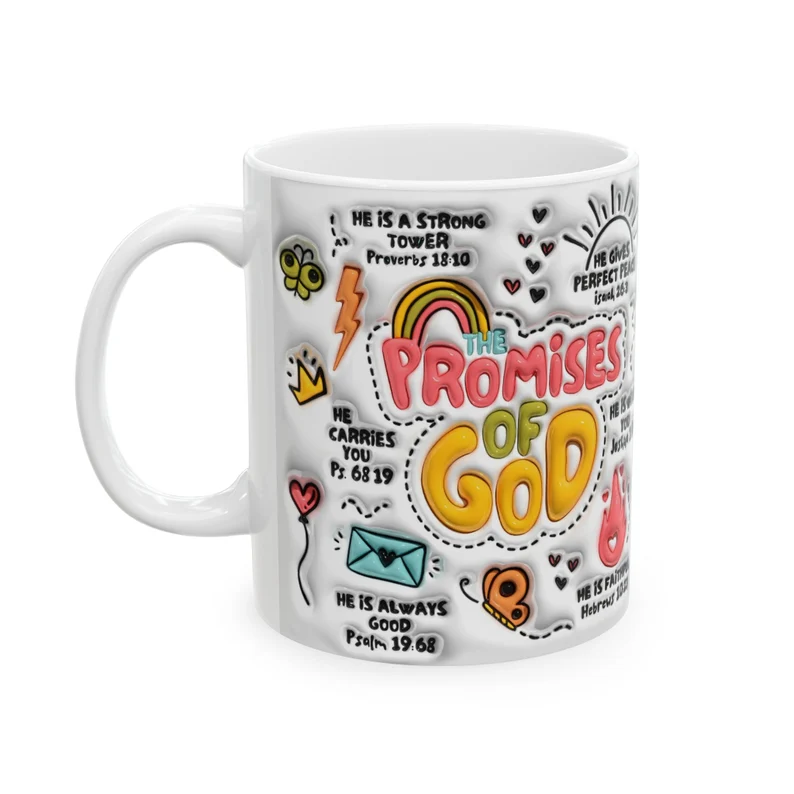 god's promises mug: retro christian coffee mug (11oz) god's promises mug: retro christian coffee mug (11oz)