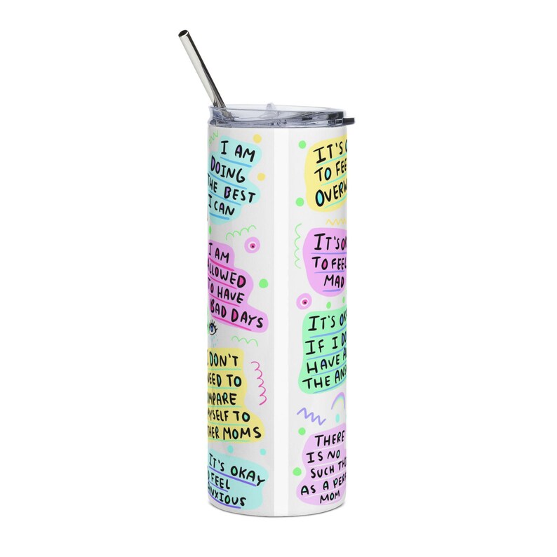 mom tumbler affirmations for mom mom's mental health tumbler: 20oz stainless steel travel mug mom tumbler affirmations for mom mom's mental health tumbler: 20oz stainless steel travel mug