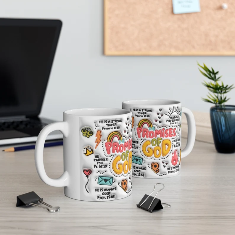 god's promises mug: retro christian coffee mug (11oz) god's promises mug: retro christian coffee mug (11oz)