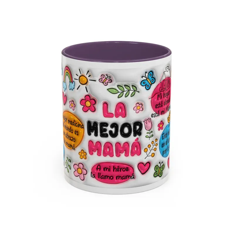 bilingual mom mug: colorful flower design, la mejor mama bilingual mom mug: colorful flower design, la mejor mama
