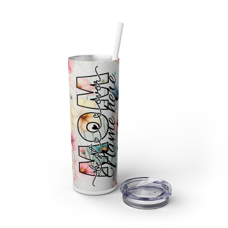 mom tumbler personalized floral mom tumbler: 20oz stainless steel drinkware mom tumbler personalized floral mom tumbler: 20oz stainless steel drinkware