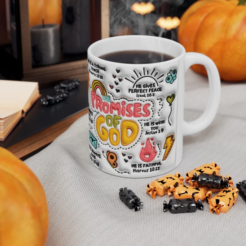 god's promises mug: retro christian coffee mug (11oz) god's promises mug: retro christian coffee mug (11oz)
