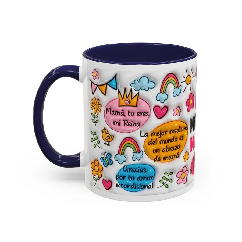 bilingual mom mug: colorful flower design, la mejor mama bilingual mom mug: colorful flower design, la mejor mama
