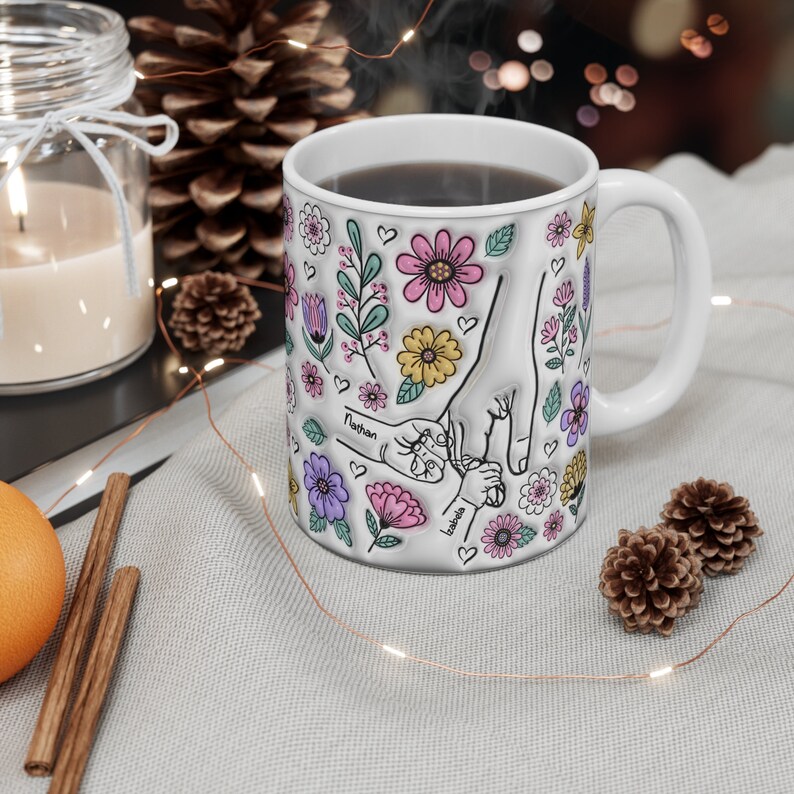personalized holding hand mom's hand 3d, mother's day mug 2024, 3d inflated effect mug, gift for grandma & mom, gift for mom birthday, personalized holding hand mom's hand 3d, mother's day mug 2024, 3d inflated effect mug, gift for grandma & mom, gift for mom birthday,