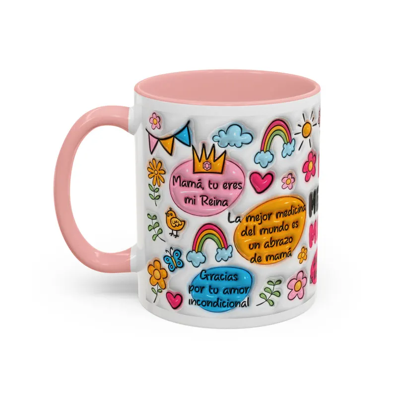 bilingual mom mug: colorful flower design, la mejor mama bilingual mom mug: colorful flower design, la mejor mama