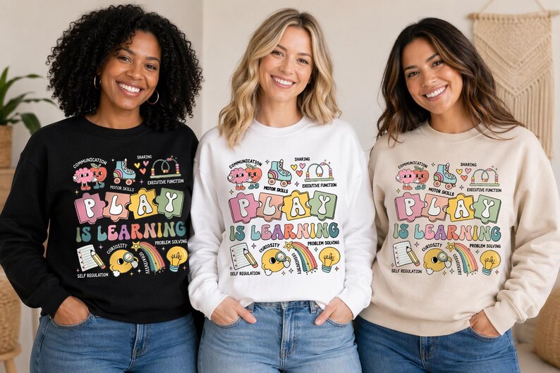 play is learning shirt and sweatshirt, play therapist tee, preschool teacher shirt, early childhood educator gift play is learning shirt and sweatshirt, play therapist tee, preschool teacher shirt, early childhood educator gift
