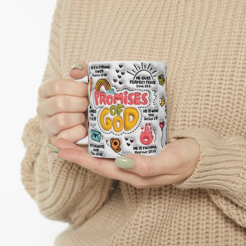 god's promises mug: retro christian coffee mug (11oz) god's promises mug: retro christian coffee mug (11oz)