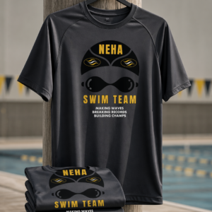neha swim team shirt, a4 performance shirt, swim meet shirt, gift for swim parents and swimmers