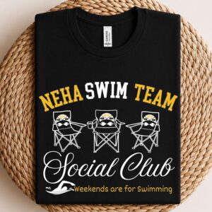 neha swim team social club shirt, swim team shirt, swimming weekend shirt, swim family apparel