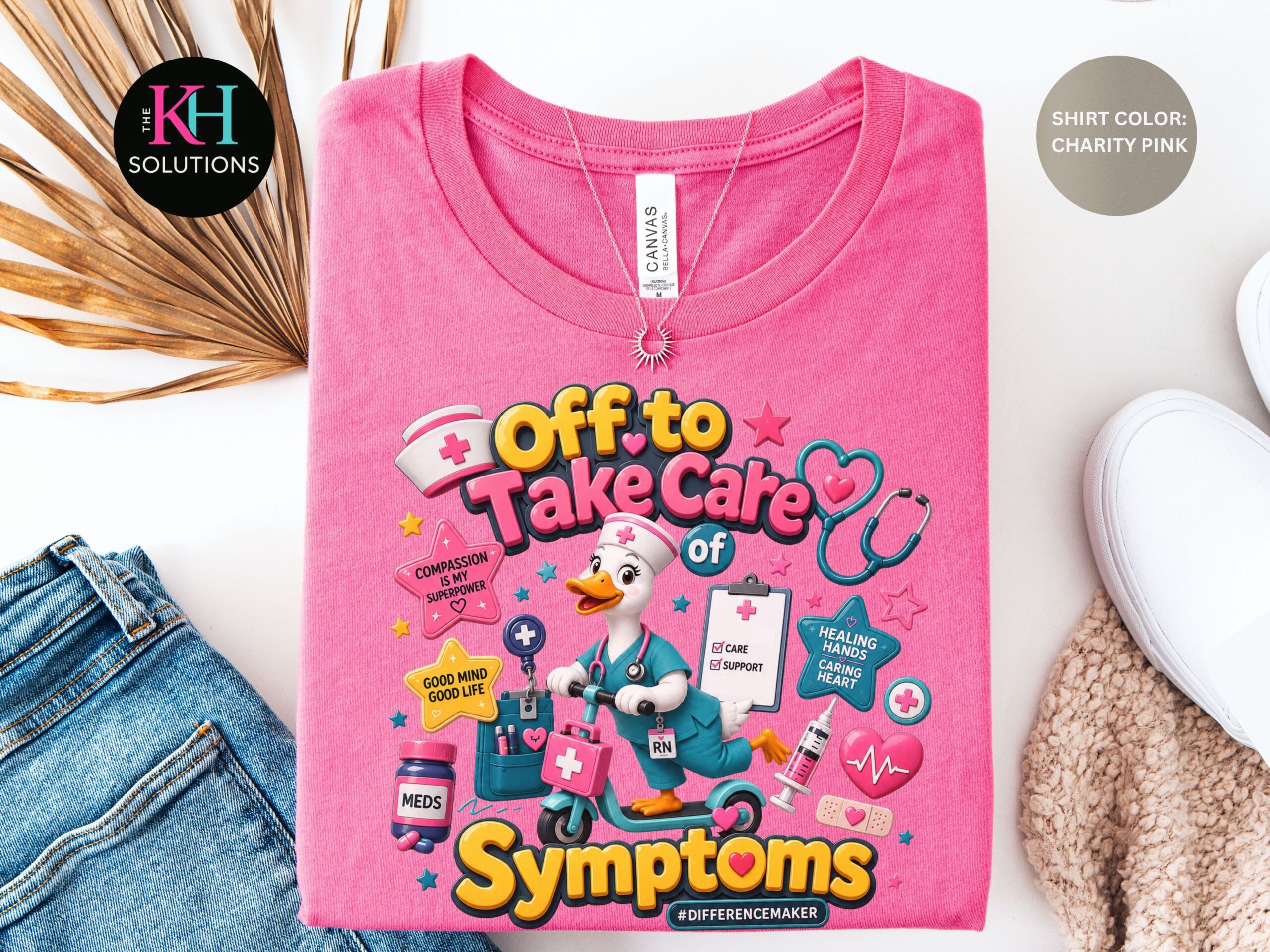 Off To Take Care Of Symptoms Nurse Shirt off to take care of symptoms nurse shirt, pink nurse duck tee, healthcare worker apparel