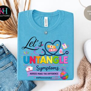 let's untangle symptoms nurse shirt – mental health awareness graphic tee