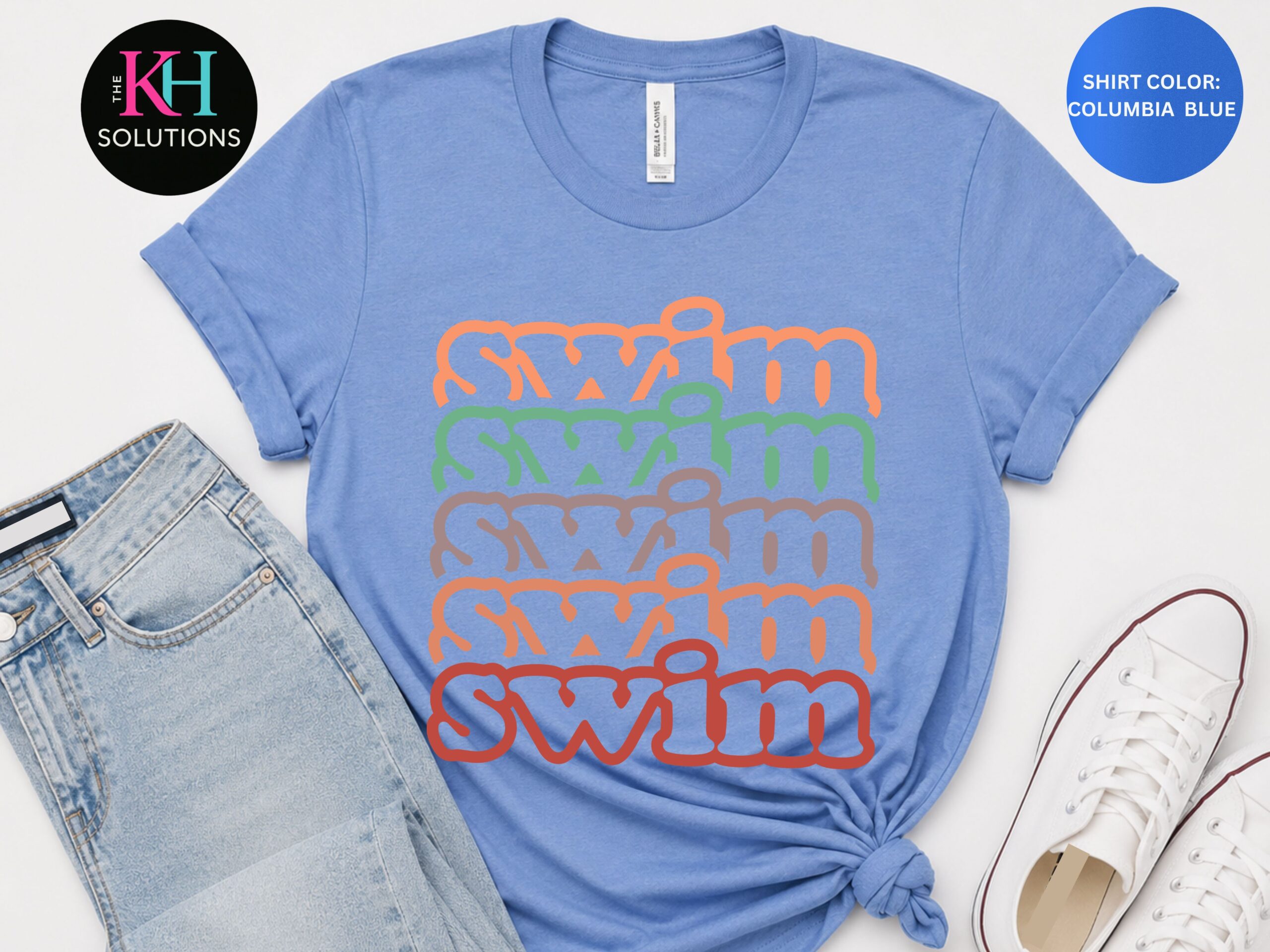 Retro Swim Shirt Family Mock-Up meet day shirt, swim team mom tee, comfort colors boxy tee, summer swim league shirt (copy)