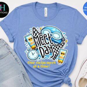 meet day shirt, swim team mom tee, comfort colors boxy tee, summer swim league shirt