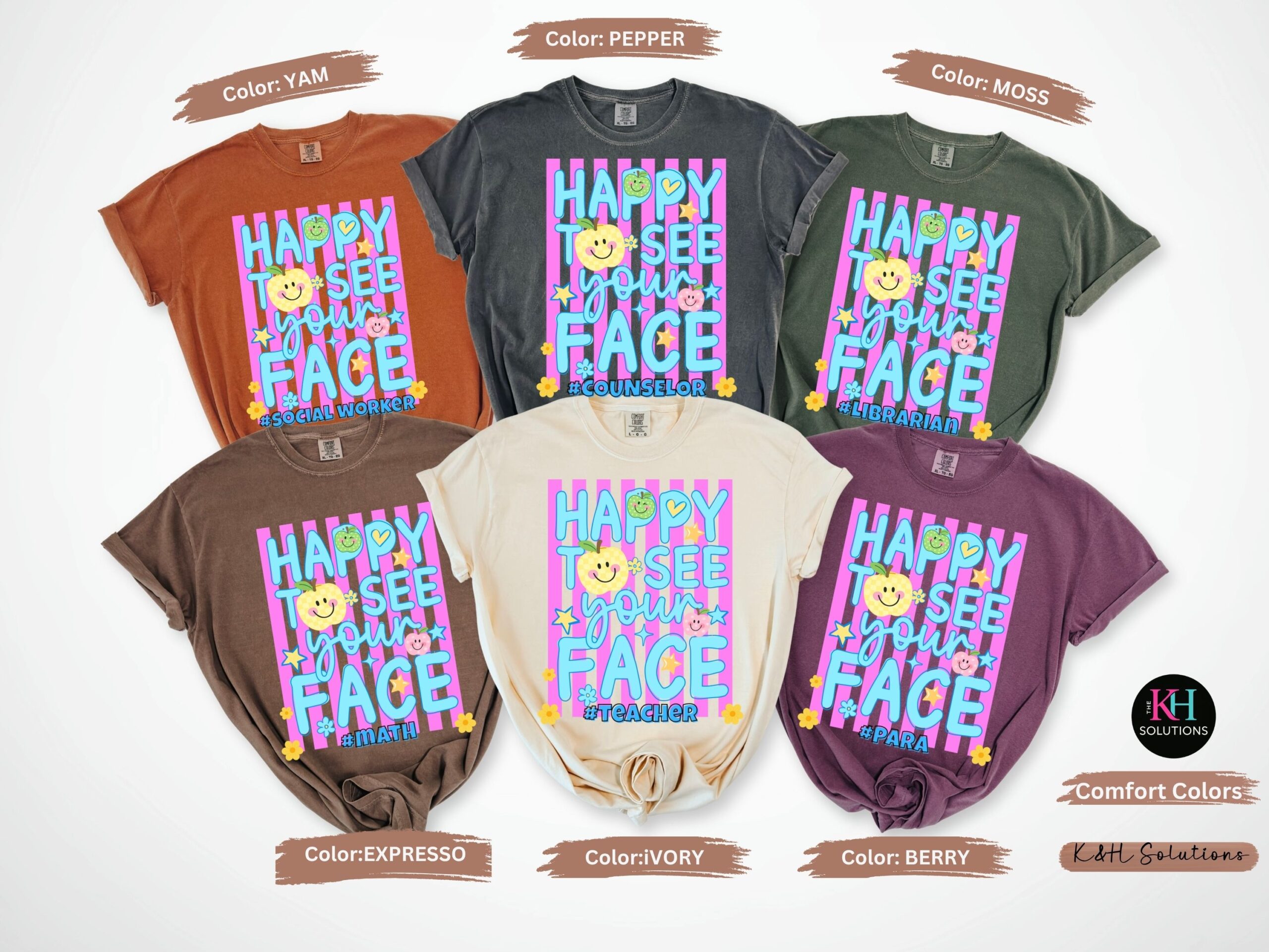custom happy to see your face teacher shirt, custom school staff shirt, counselor social worker nurse tee gift custom happy to see your face teacher shirt, custom school staff shirt, counselor social worker nurse tee gift