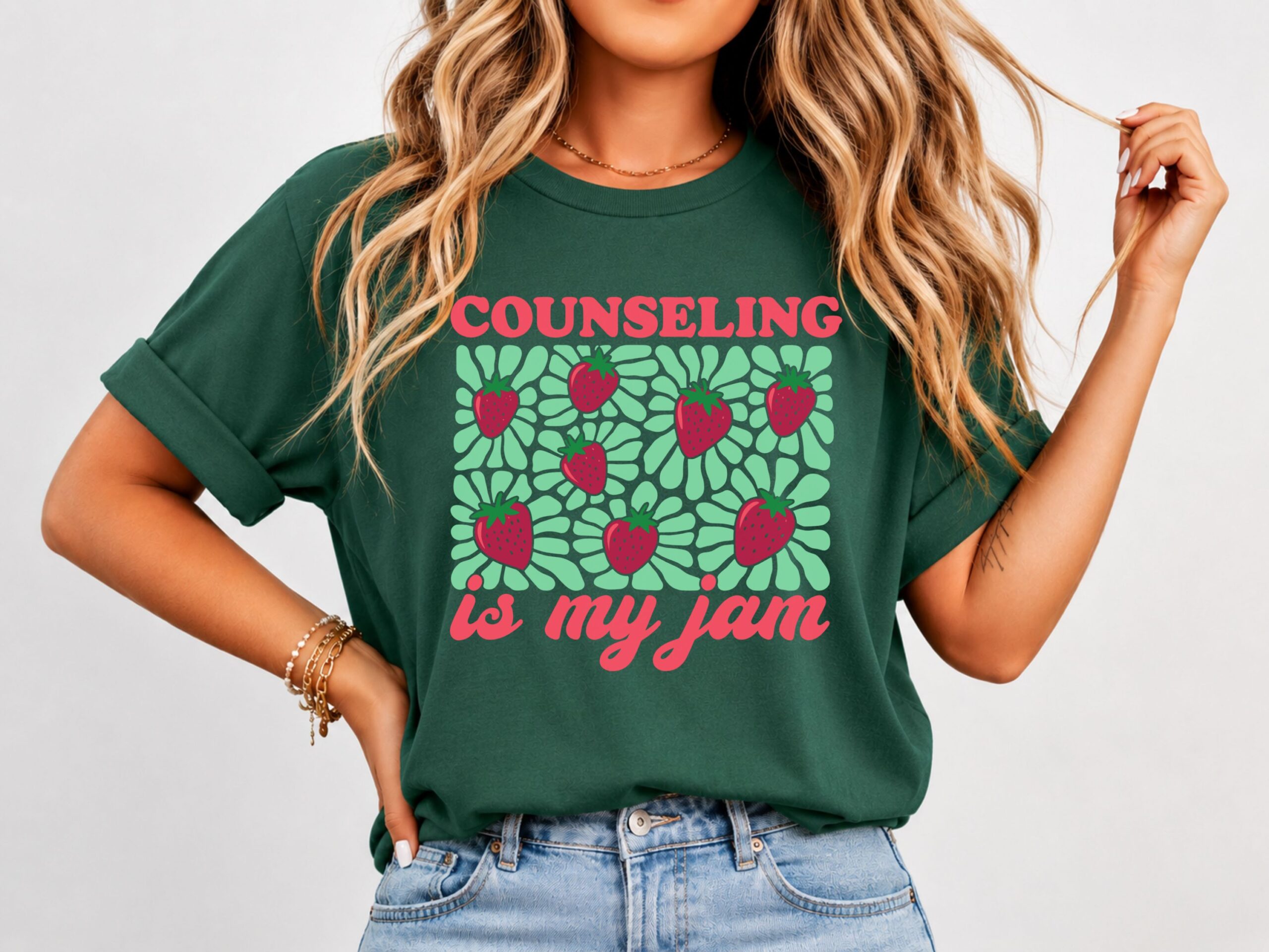 Counseling-Is-My-Jam-Strawberry-Counselor-Shirt kindness is my jam shirt โ cute strawberry inspirational tee
