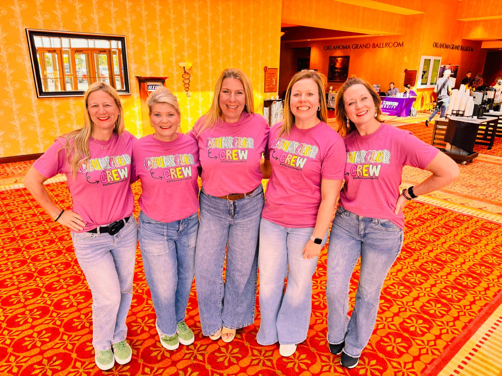 Counselor crew team shirts
